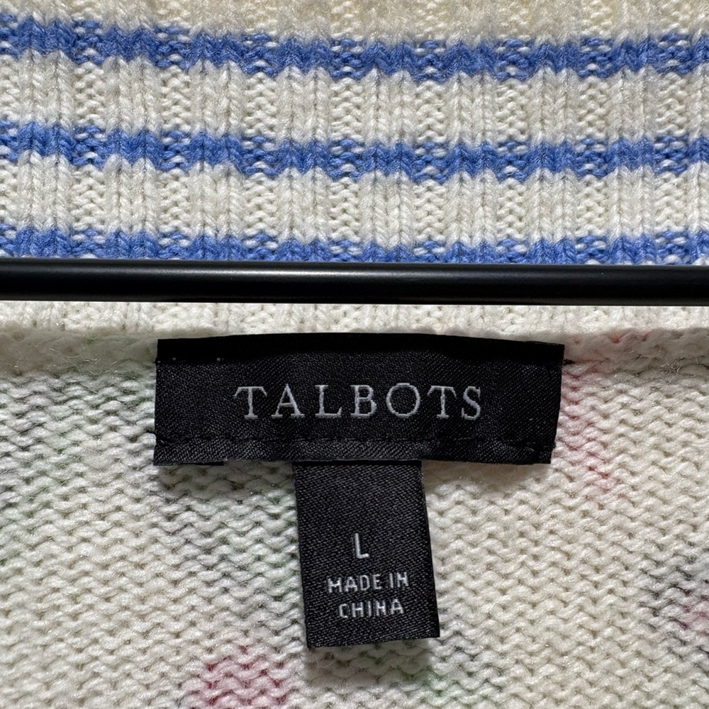 Talbots Bateau Neck Floral Women’s Sweater - Picture 4 of 5